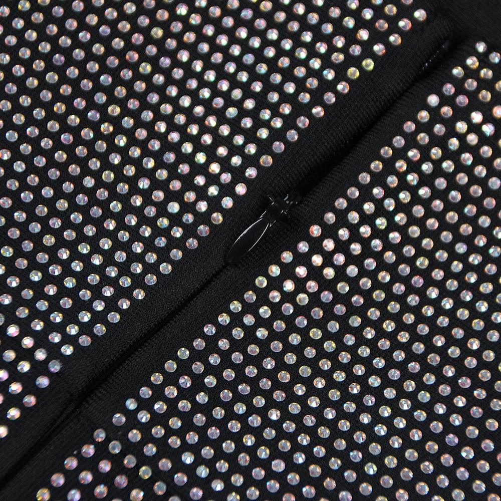 Rhinestone Strapless Cut Out Bodycon Mini Dress - View 16