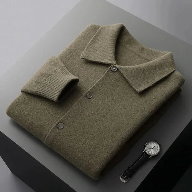 Collared Button Front Patch Pocket Knit Cardigan Jacket 3
