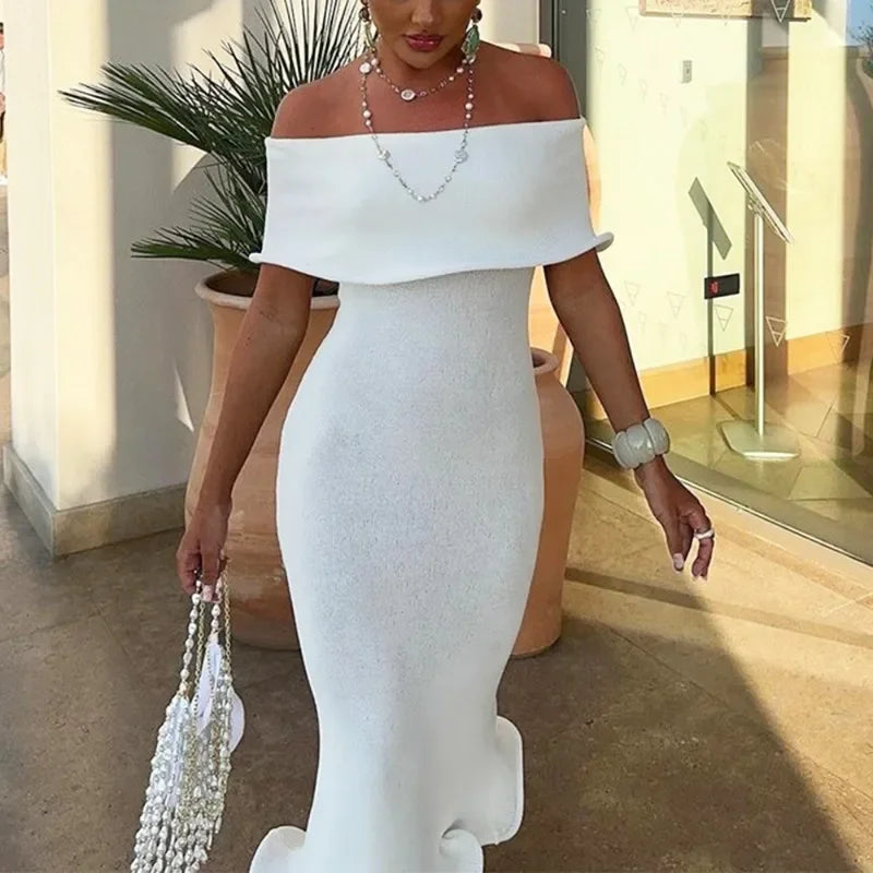 Ruffled Backless Midi Party Dress - View 3