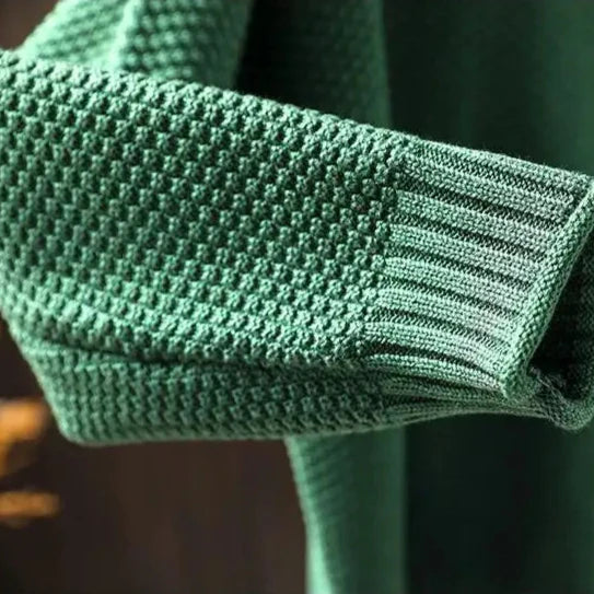 Mock Neck Chunky Knit Oversized Sweater 7