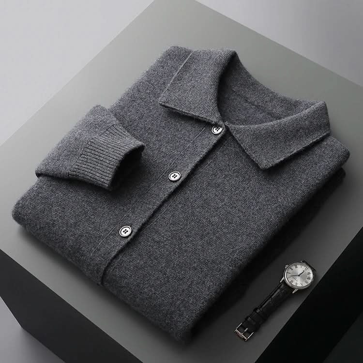 Collared Button Front Patch Pocket Knit Cardigan Jacket 2