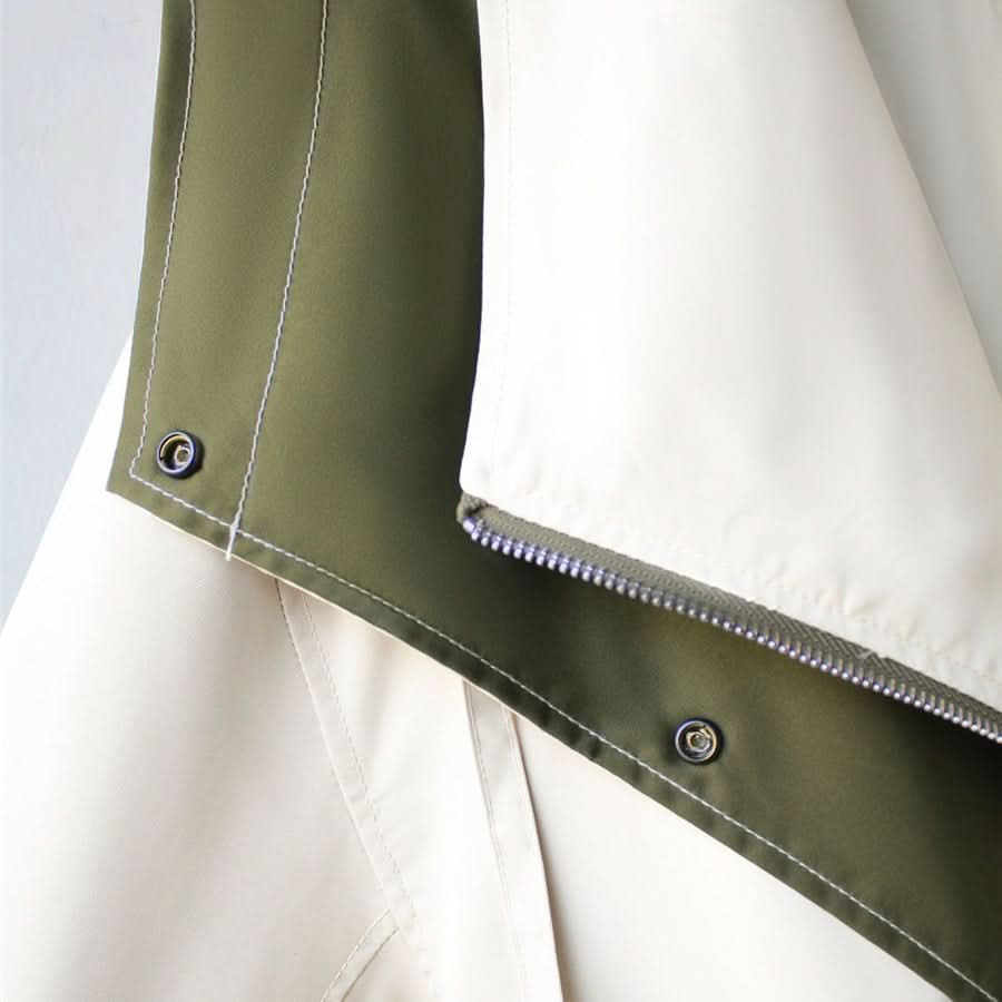 Contrast Oversized Lapel Button Front Utility Jacket 5
