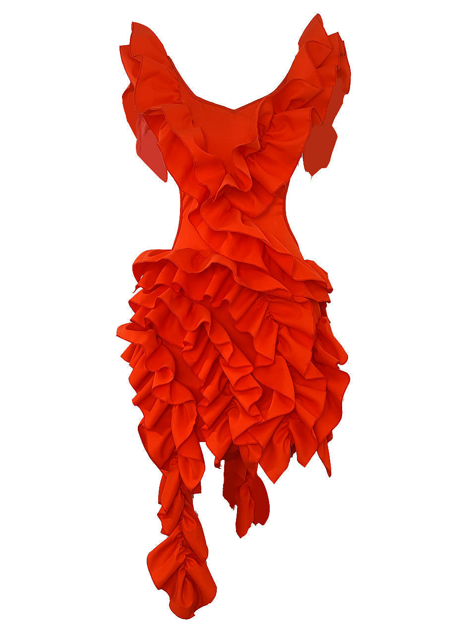 Short Party Dress Backless and Ruffled - View 8
