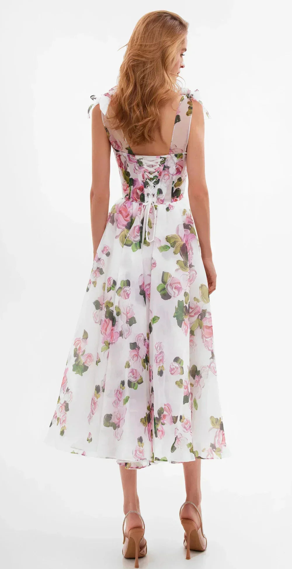 Chiffon Off Shoulder Tiered Ruffle Maxi Dress - View 10