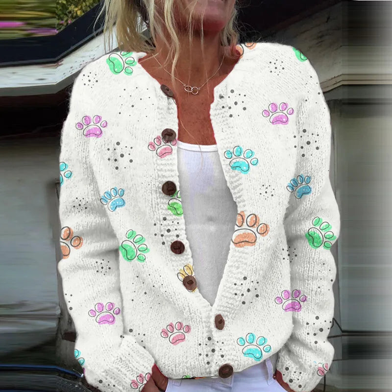 Fair Isle Button Front Knit Cardigan 9