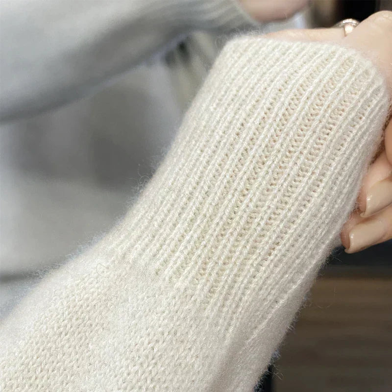 Mock Neck Fair Isle Knit Sweater 4