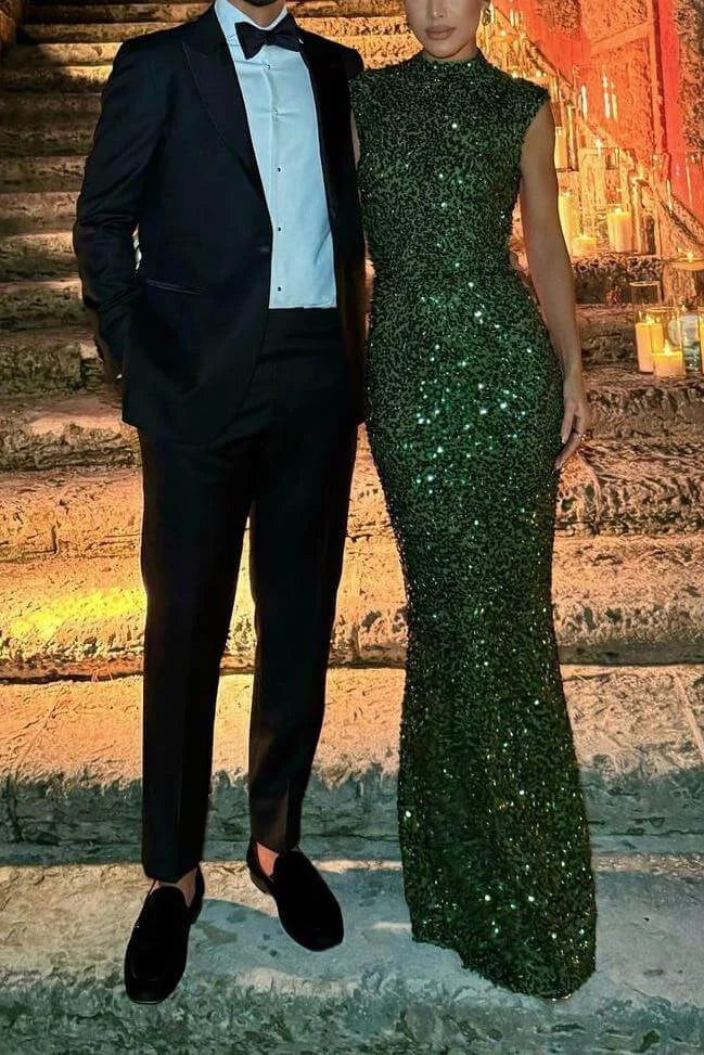 Rocío Elastic Sequin Backless Maxi Dress - View 2