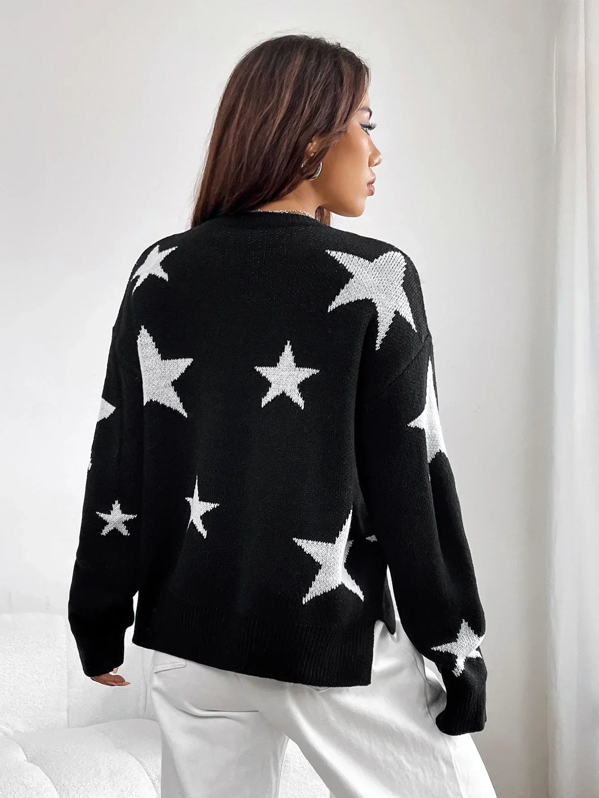 Stylish Colorful Contrast Starry Cozy Comfortable Loose