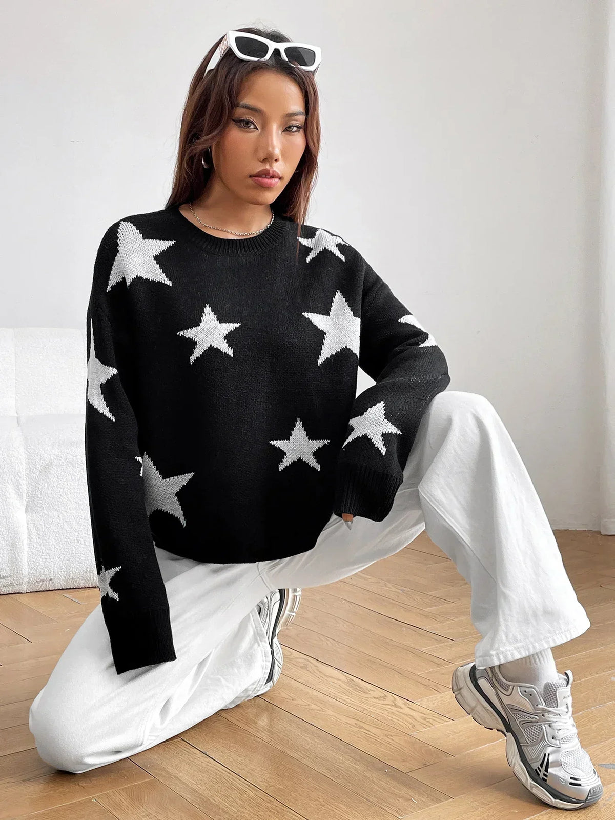 Stylish Colorful Contrast Starry Cozy Comfortable Loose