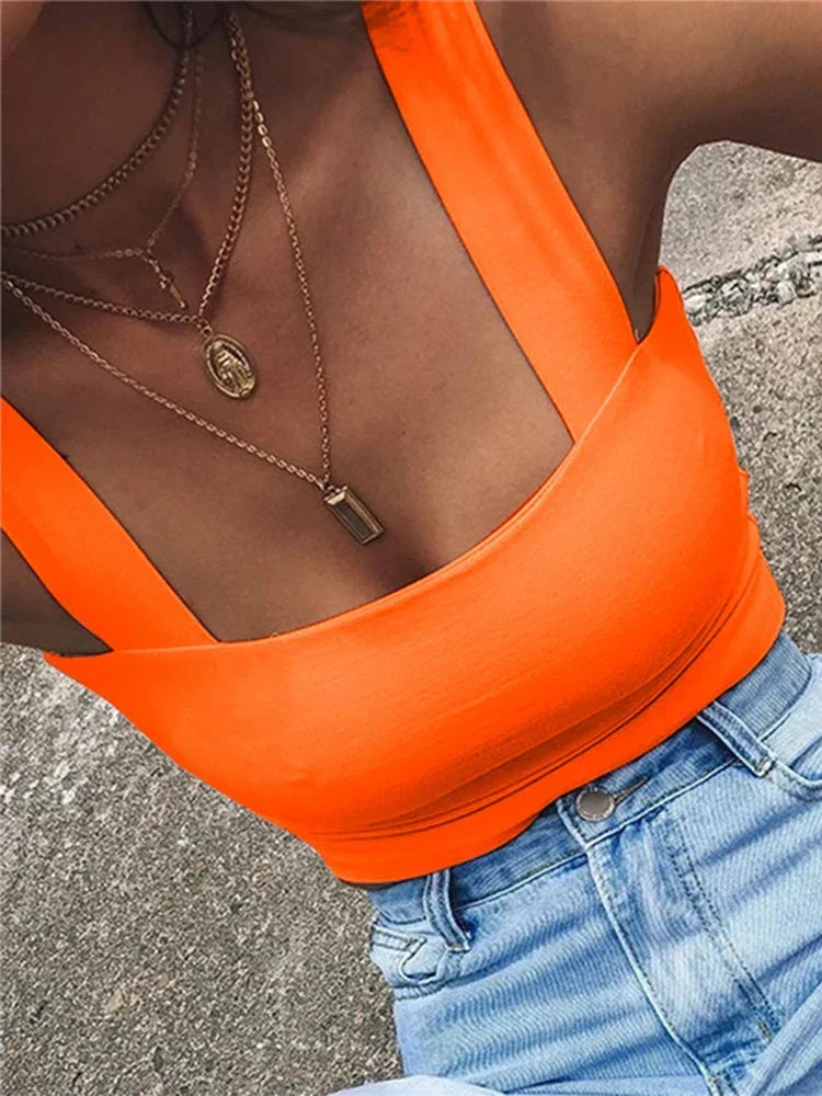 Backless Off-the-Shoulder Crop Top