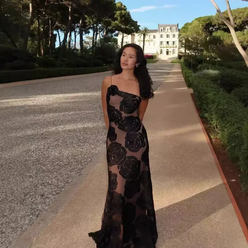 Sheer Mesh Maxi Dress