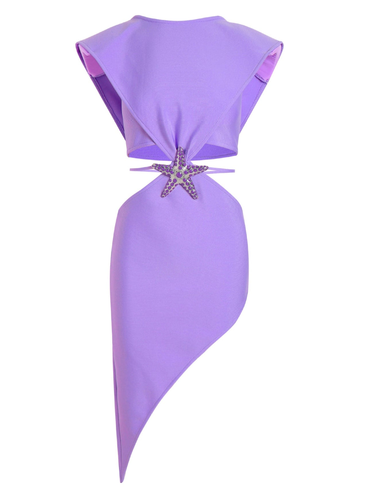 Tossi Embellished Asymmetric Bandage Midi Dress - View 6