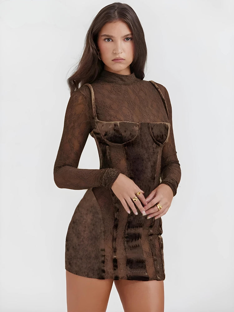 Velvet Mini Dress - View 2