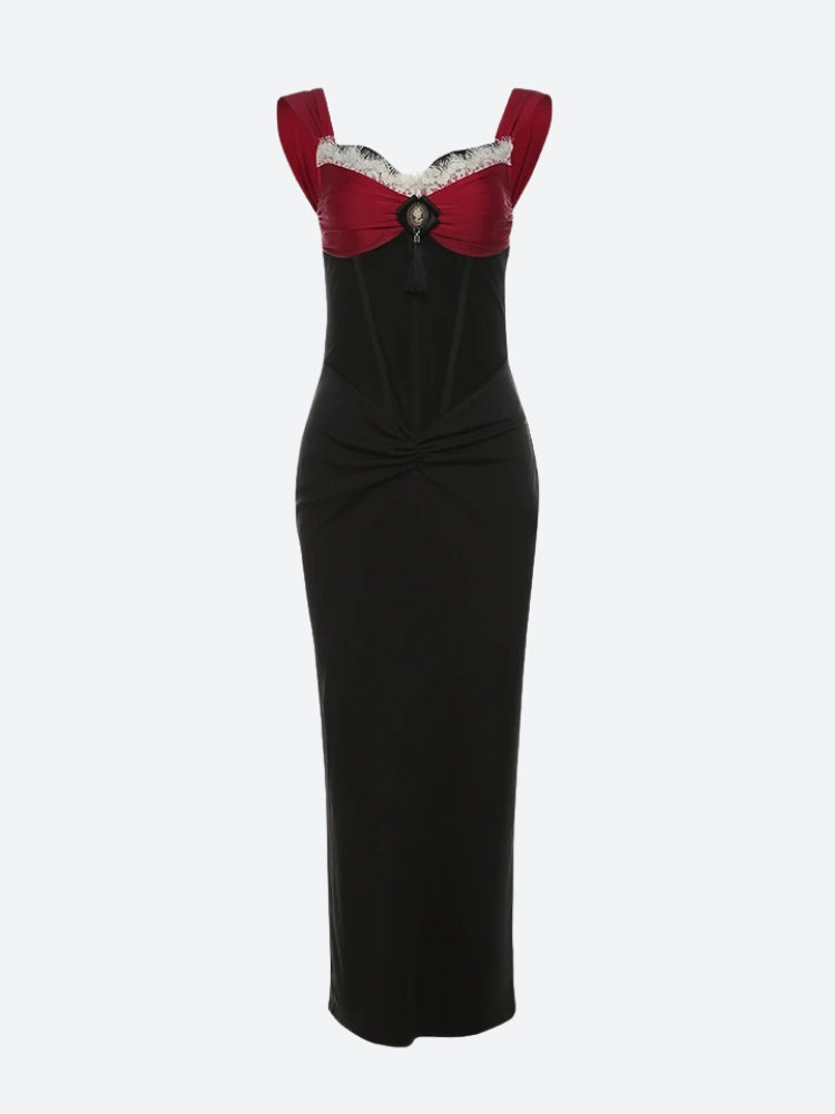 Sweetheart Neck Cap Sleeve Corset Ruched Bodycon Maxi Dress - View 5