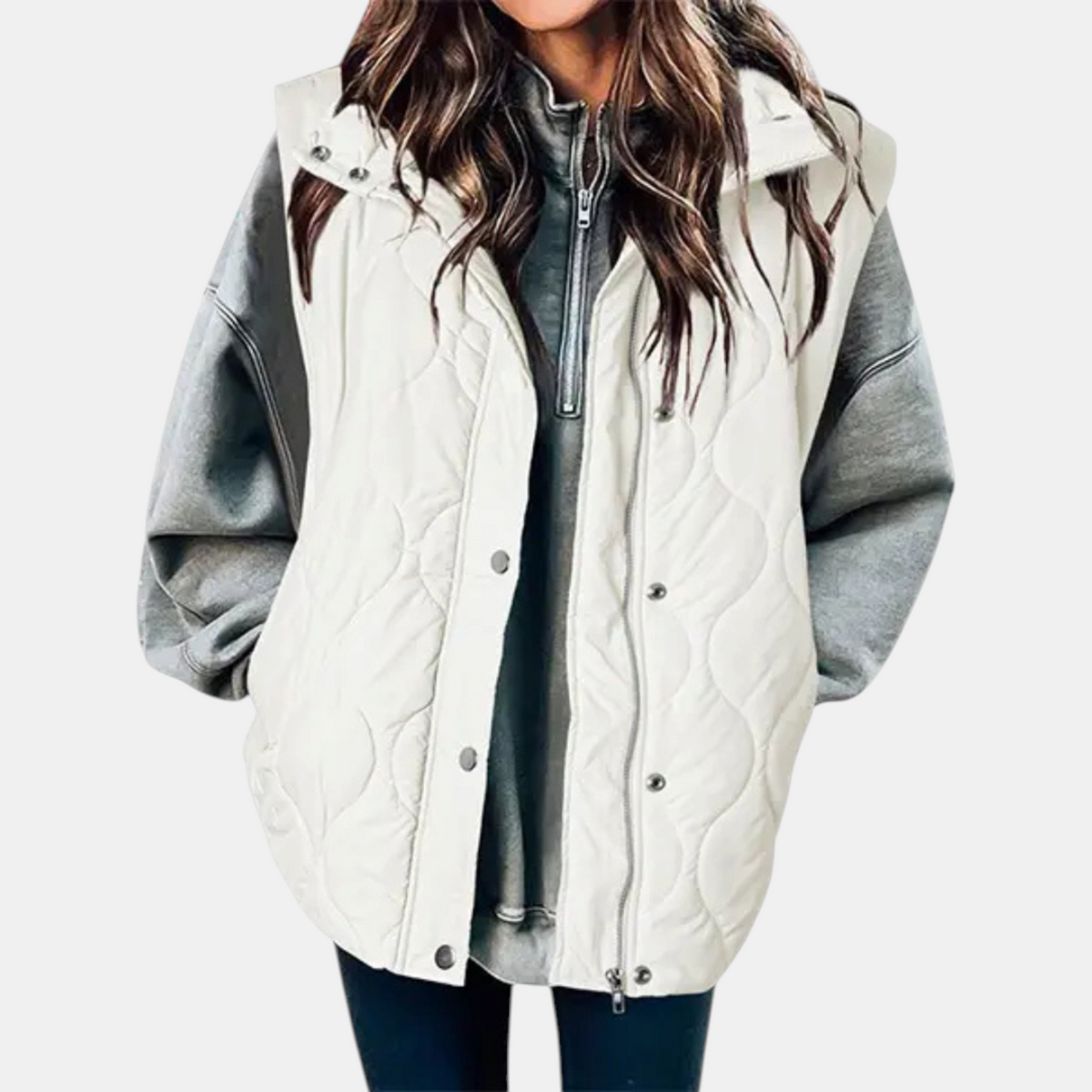 Hooded Zip Front Quilted Puffer Vest 11