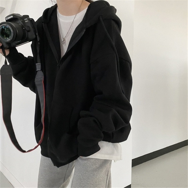 Zip Up Oversized Hoodie