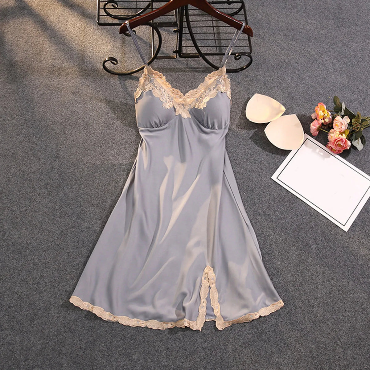 Summer V Neck Ruffle Short Sleeve Split Wrap Tie Waist Flowy Long Smocked Party Dress - View 7