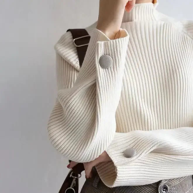 Turtleneck & Crochet E-girl Year-round Sweater