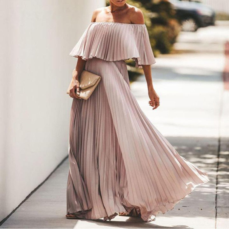 Strapless Chiffon Swing Dress - View 2