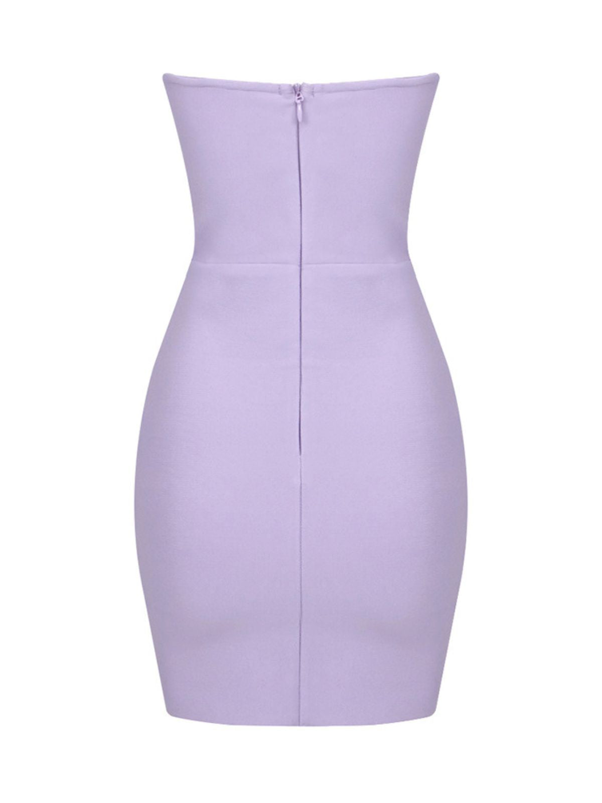 Strapless Padded Cup Chest Cut Out Bandage Bodycon Mini Dress - View 8