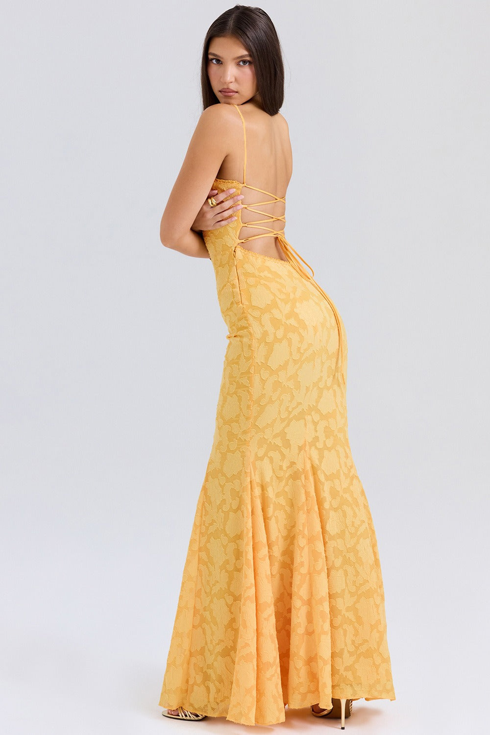 Backless Lace Maxi Dress