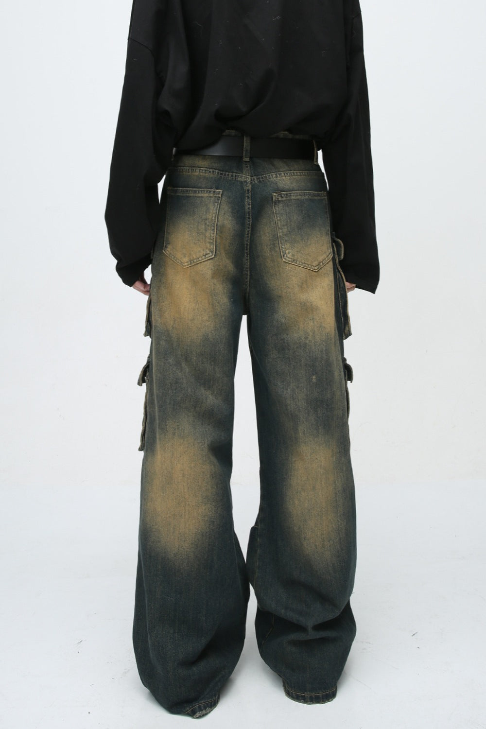 Vintage Washed Distressed Denim Jeans