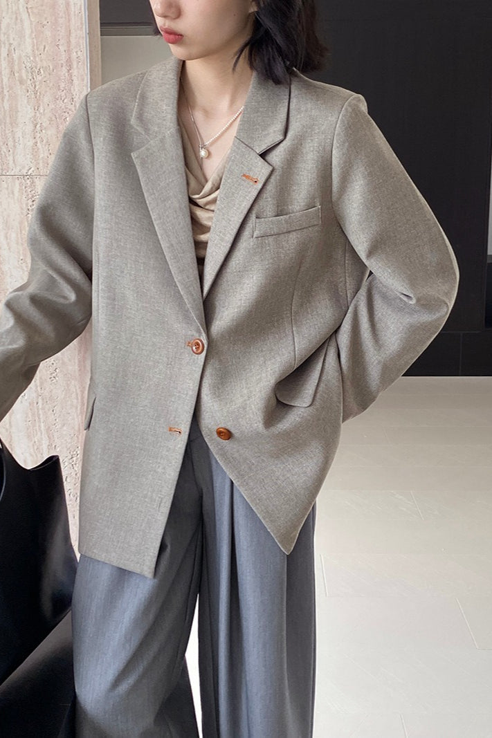 Elevated Peak Lapel Blazer
