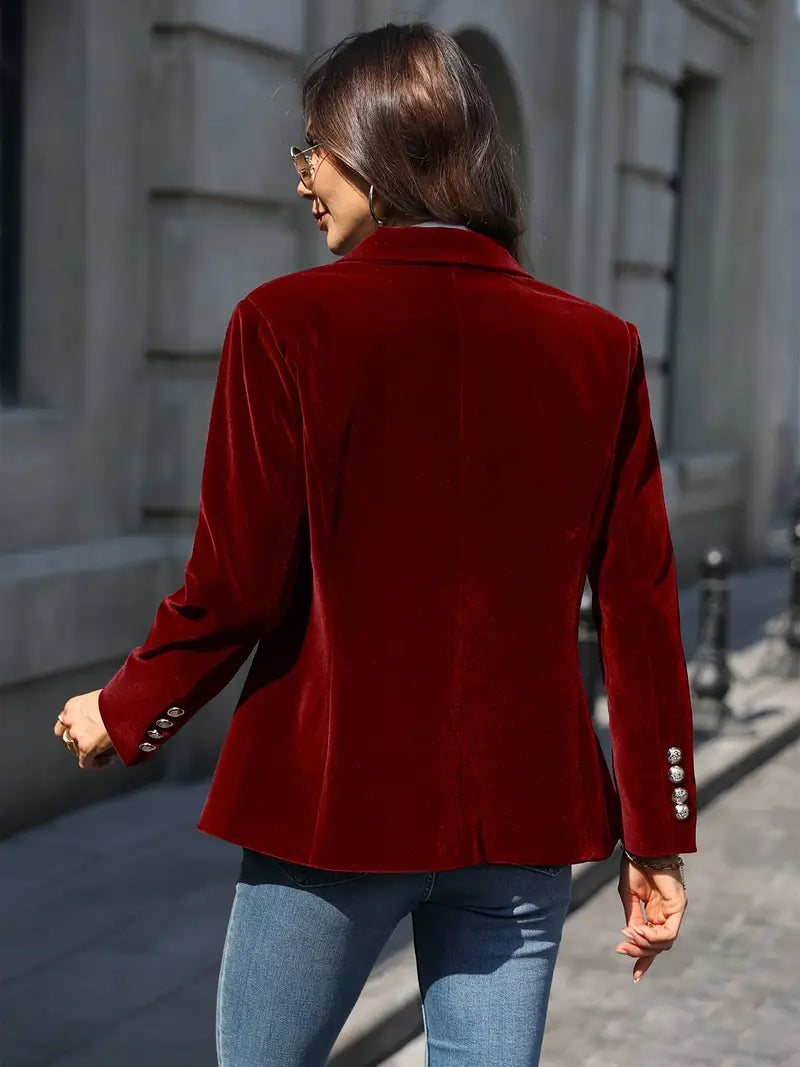 Velvet Single Breasted Blazer 17