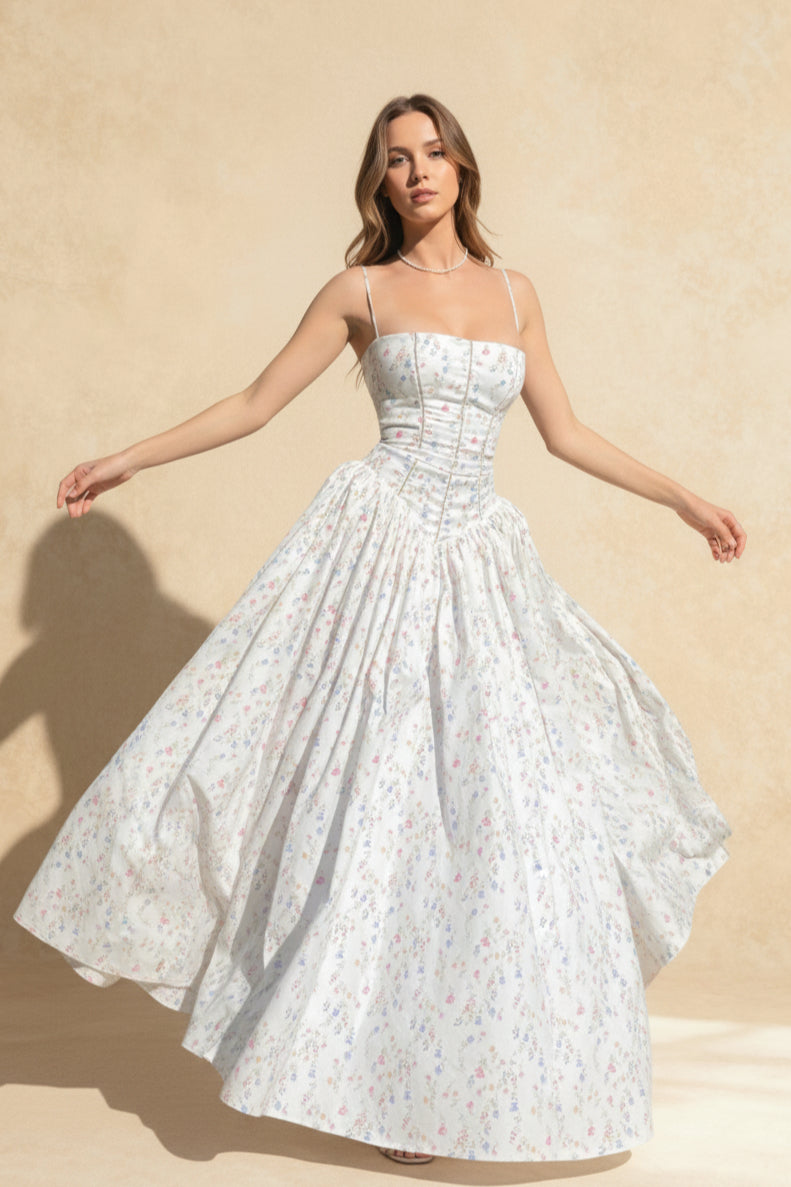 Off-the-Shoulder Floral Maxi Dress