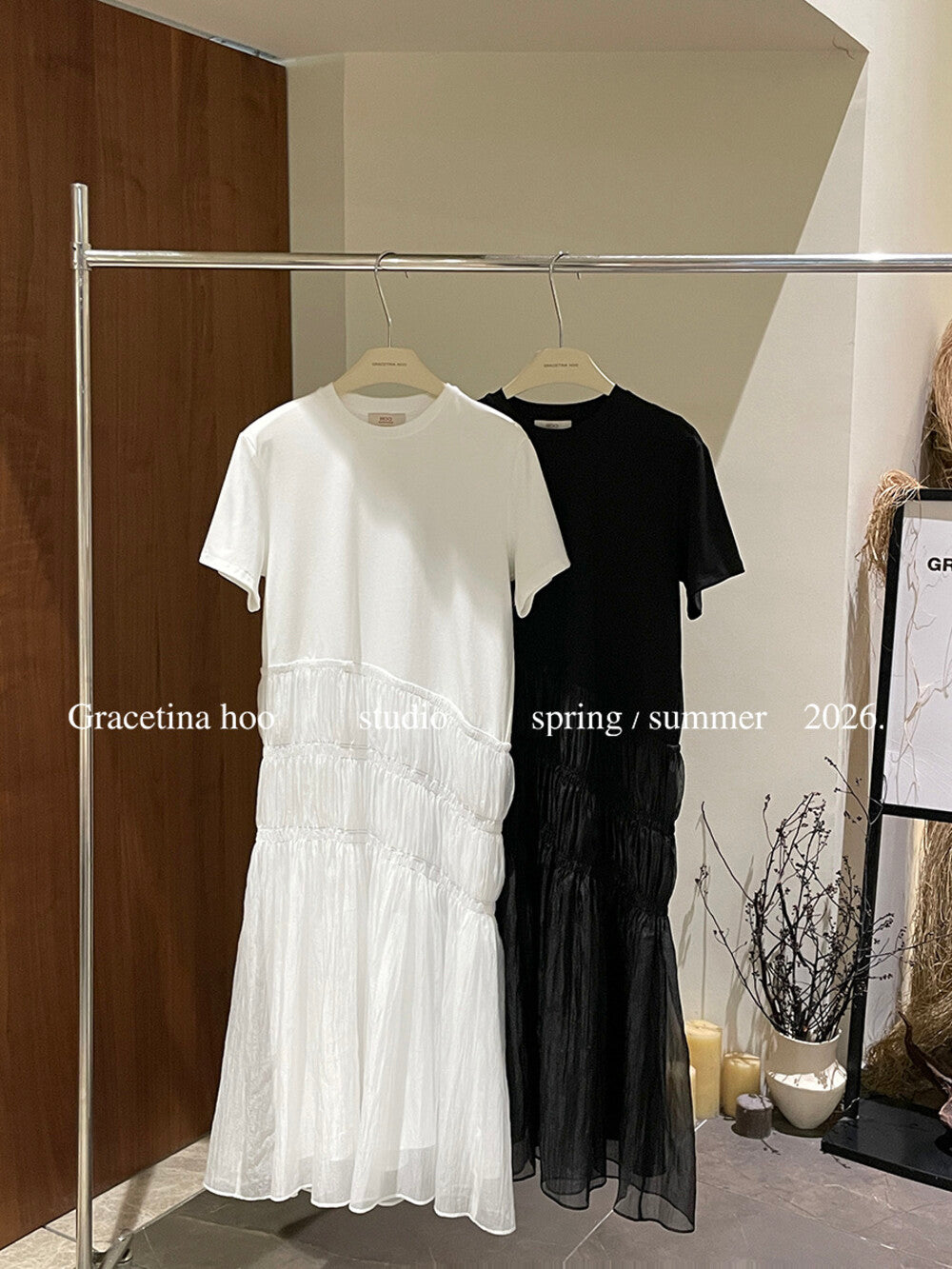 Short Sleeve Tiered Mesh A-Line Maxi Dress 10