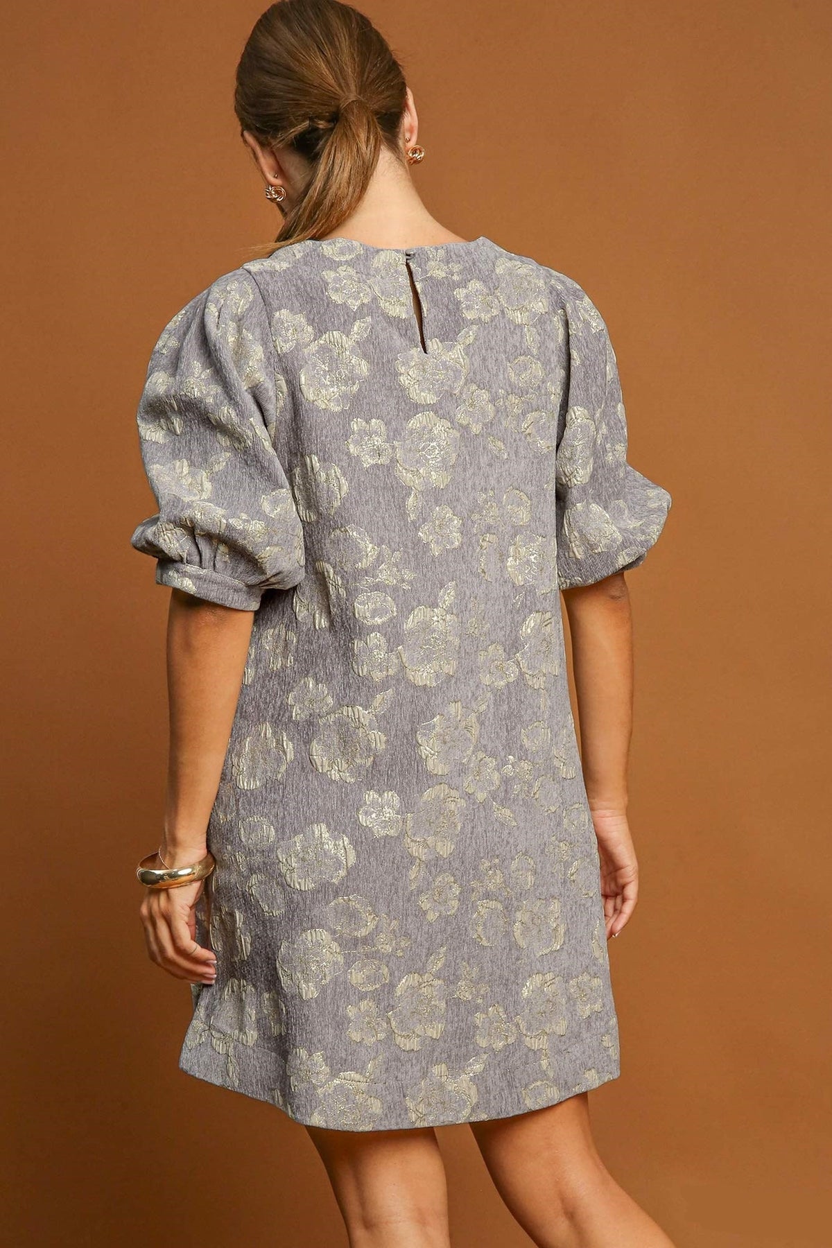 Floral Puff Sleeve Maxi Dress - View 2