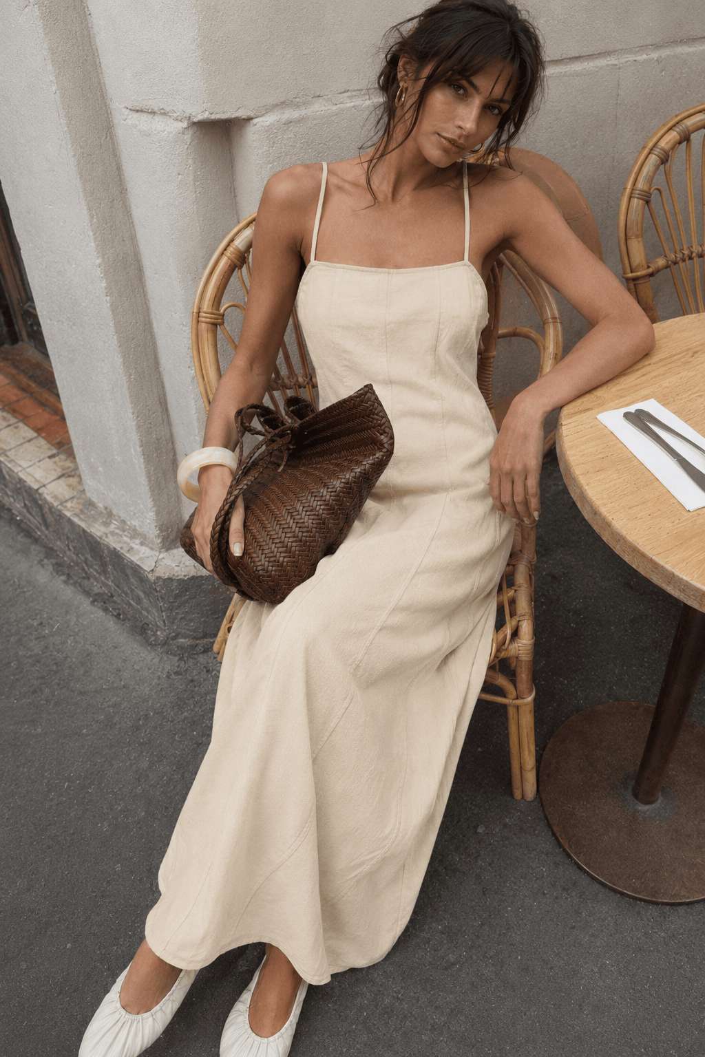 High-Waist Maxi Dress