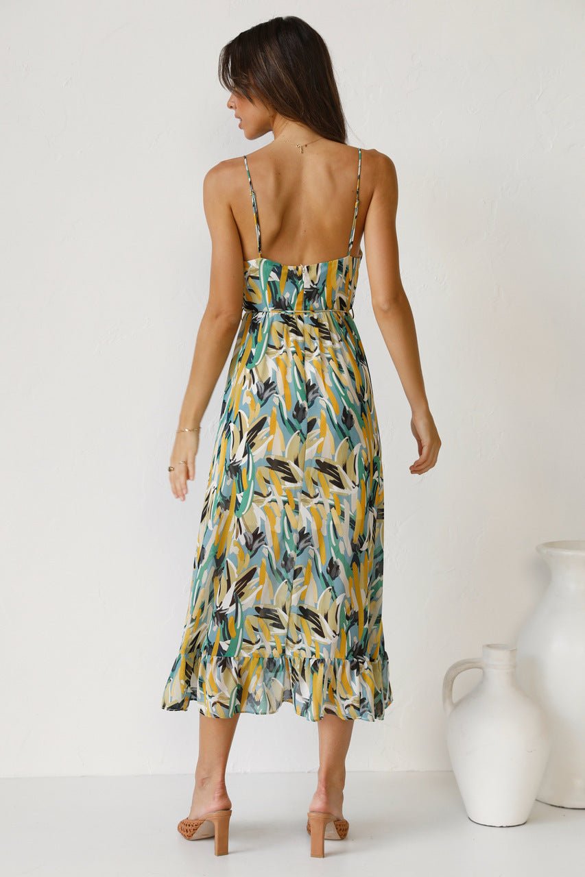 Fabiola Printed Midi Summer Dress - View 8