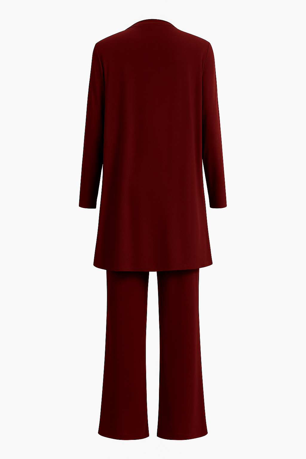 Longline Cardigan Top and Wide Leg Pants Three Piece Set 4