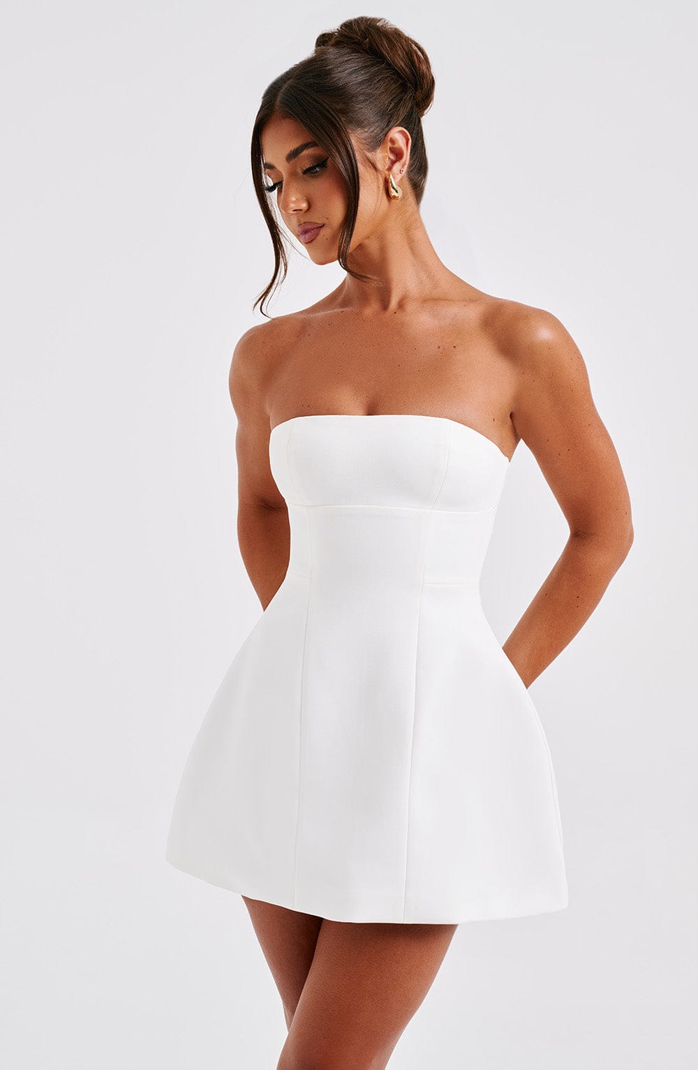 Strapless Corset Fit and Flare Mini Dress - View 8