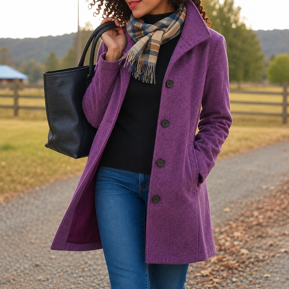 Button Front Notch Collar Longline Wool Coat 5