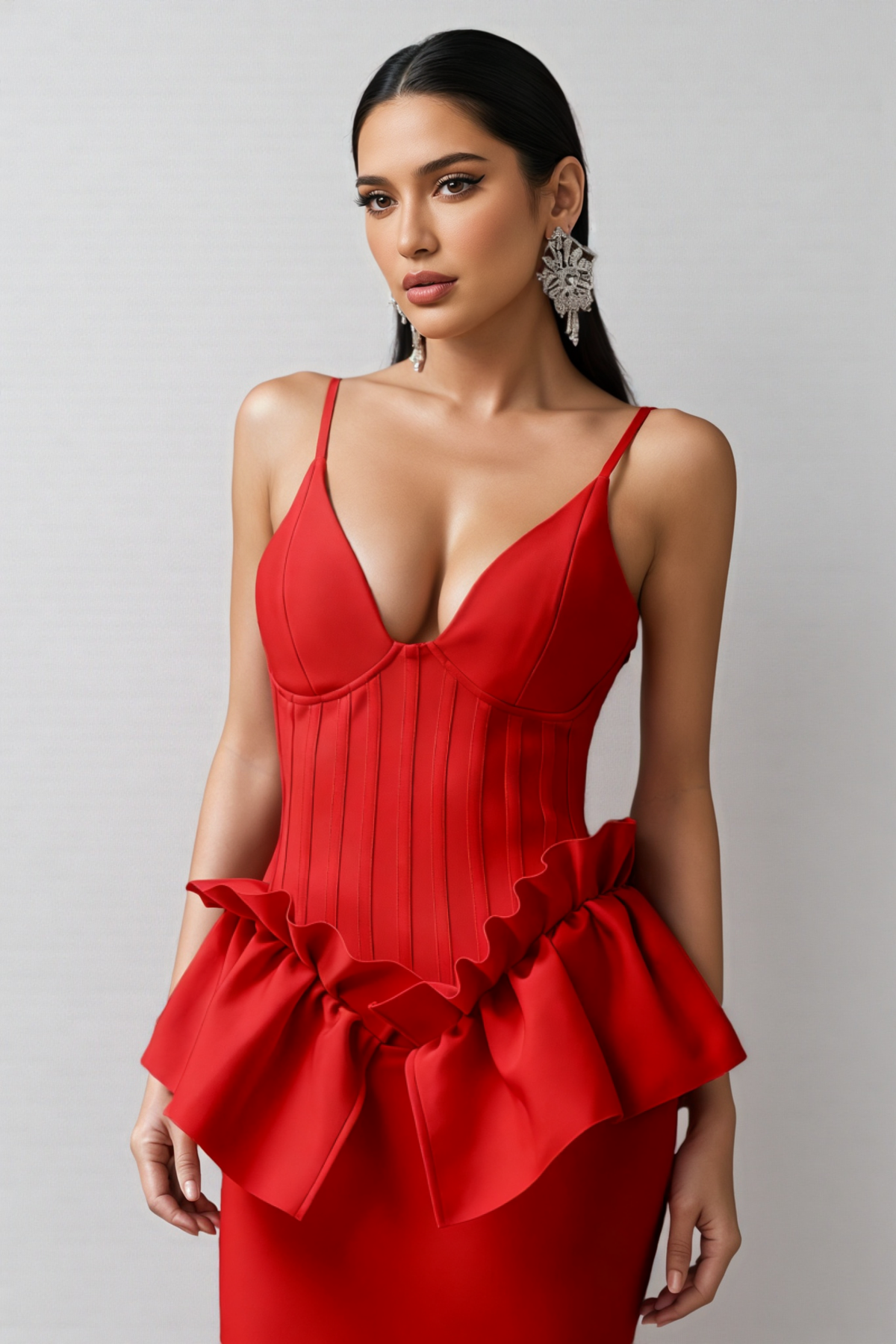 Wrelk Slim Backless Bandage Maxi Dress - View 4