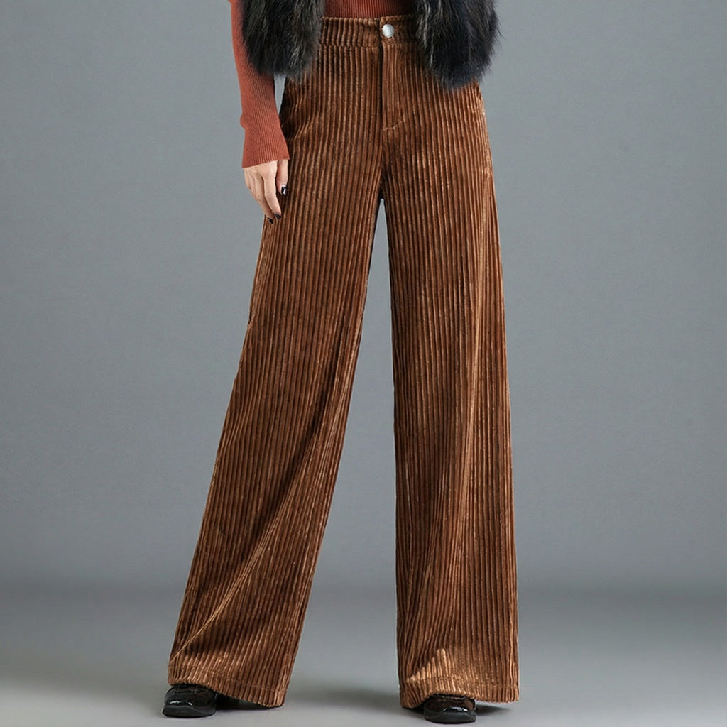 High Waist Wide Leg Corduroy Pants 4