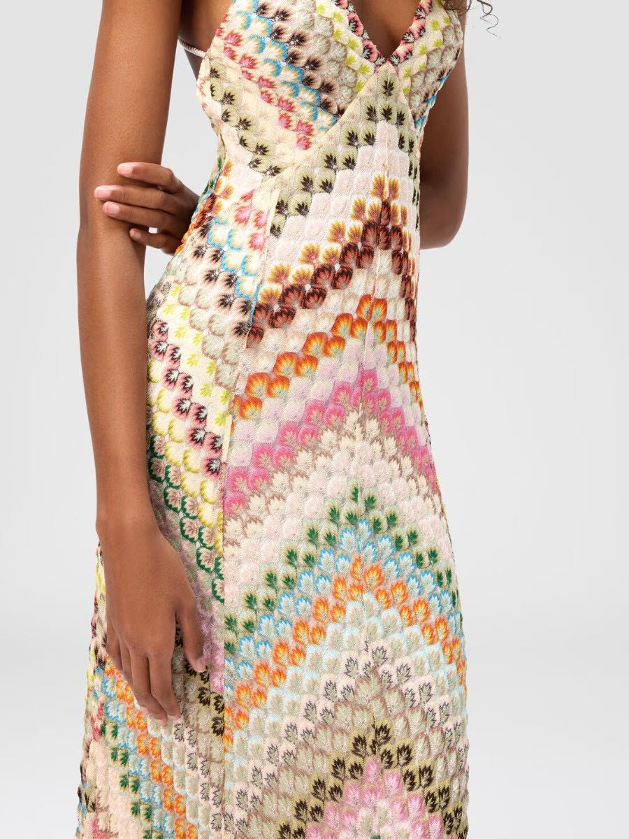 Crochet V-Neck Spaghetti Strap Maxi Dress 3
