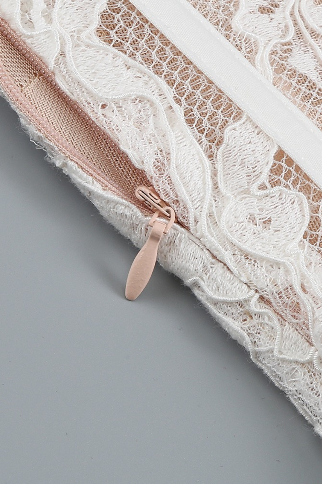 Lace Strapless Corset Sheer Mini Prom Dress - View 11