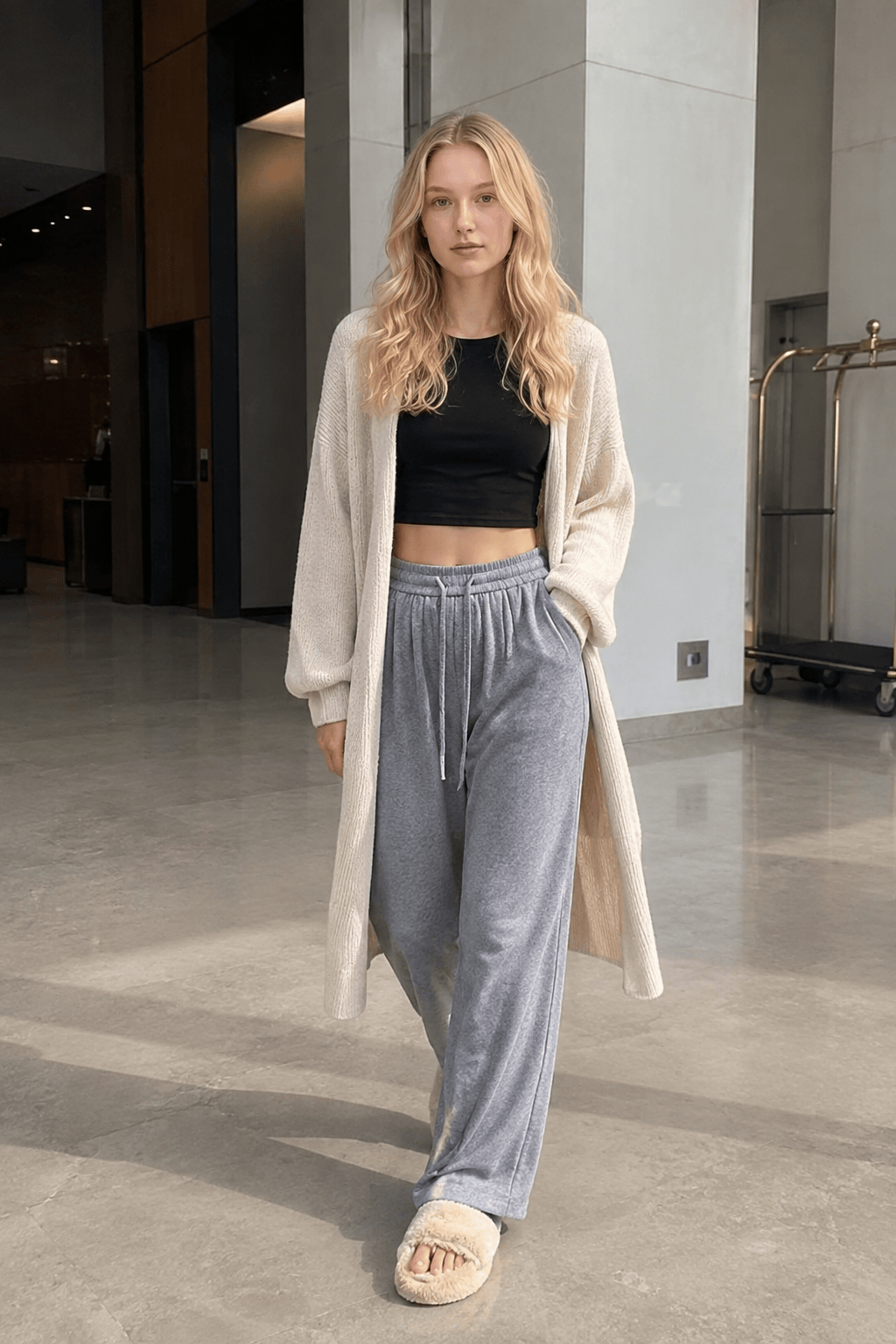 Relaxed Drapey Knit Pants