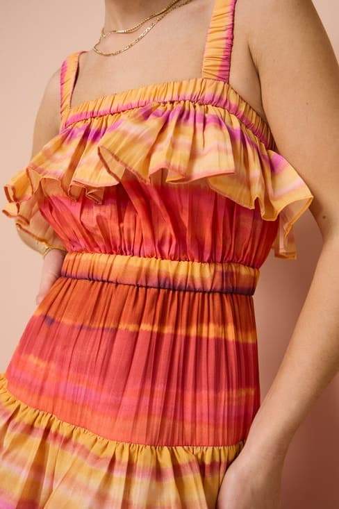 Xochitl Elevated Printed Tiered Maxi Dress Evening Wear Edit - View 4