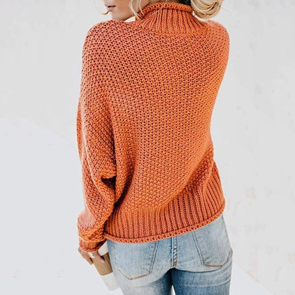 Turtleneck Chunky Cable Knit Sweater 11