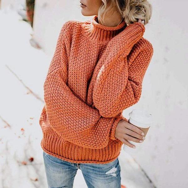 Turtleneck Chunky Cable Knit Sweater 2