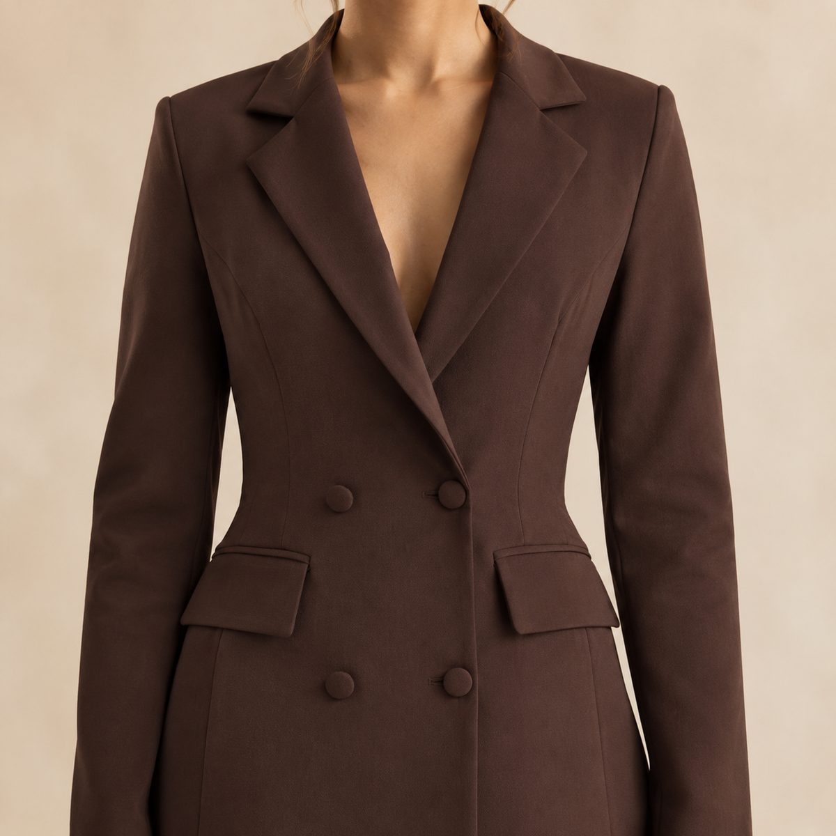 Double Breasted Long Sleeve Blazer Mini Dress 8