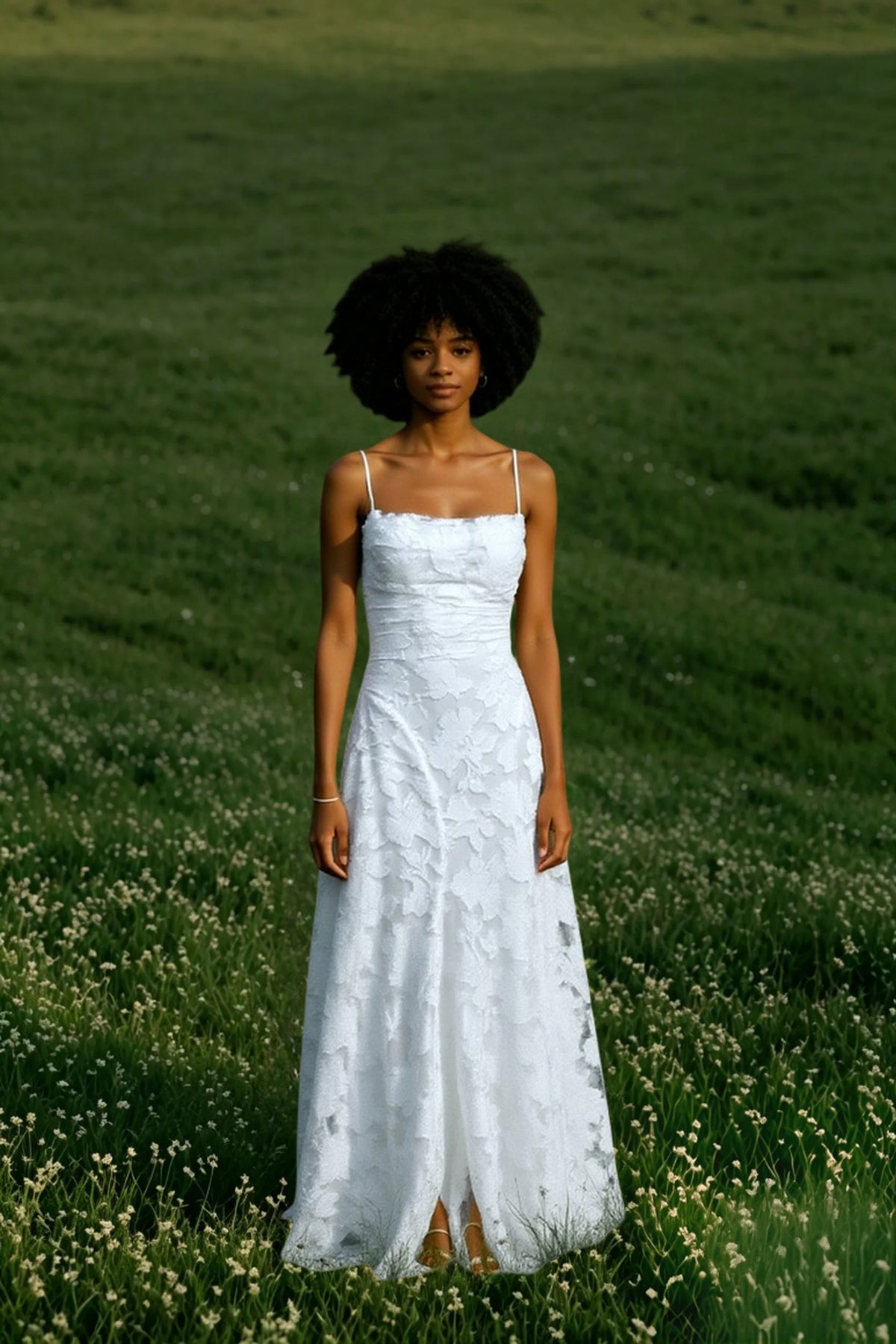 Backless Chiffon Maxi Dress in Blue - View 3