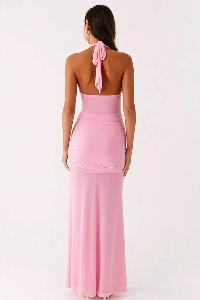 Backless Halter-Neck Bodycon Dress