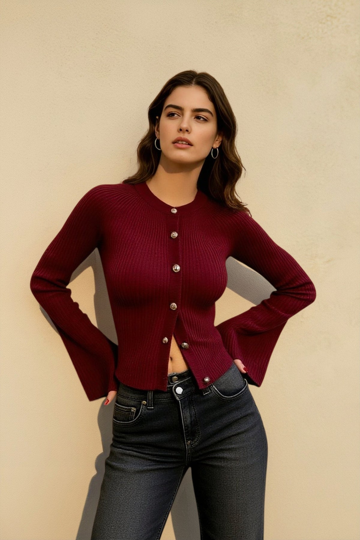 Ribbed Knit Cardigan