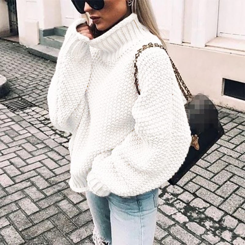 Chunky Knit Turtleneck Oversized Sweater 3