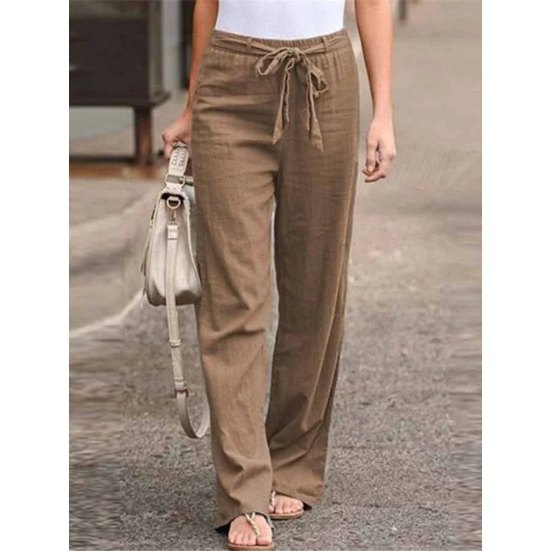 High Waist Drawstring Wide Leg Pants 6